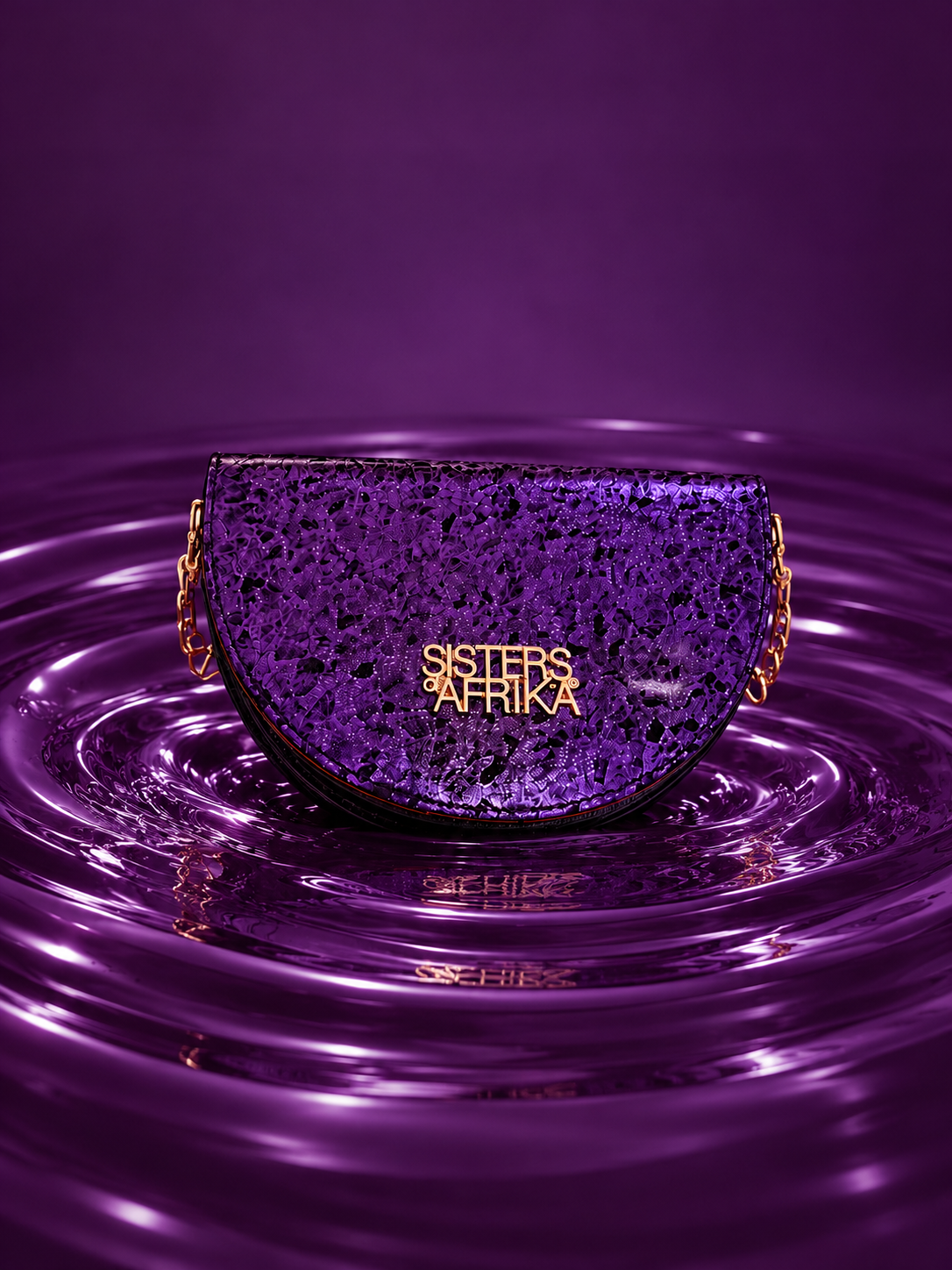 Bana mini bag violet métallisé