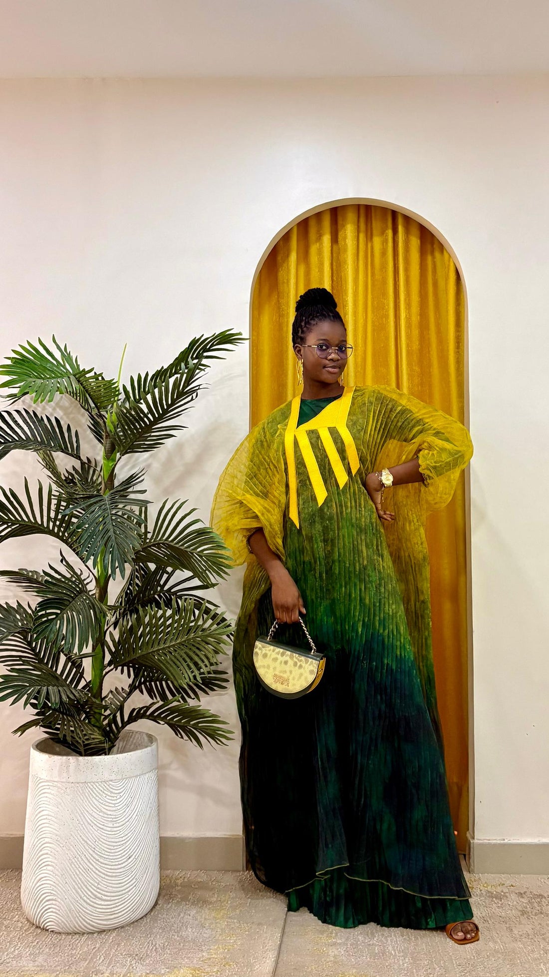Boubou Fatouma plissé