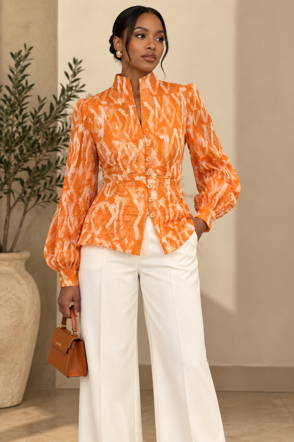 Chemise Safiétou orange