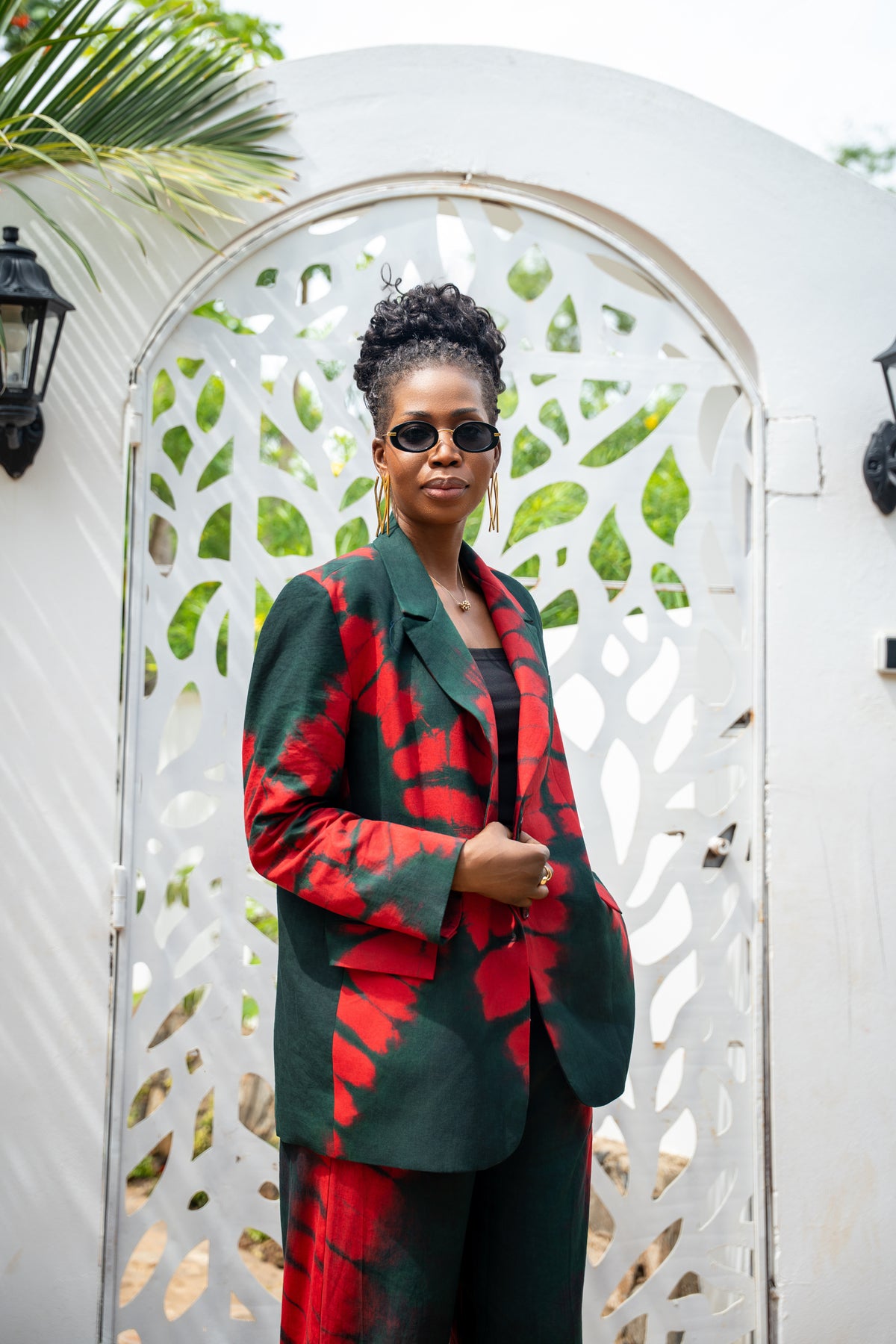 Ensemble Khadija rouge