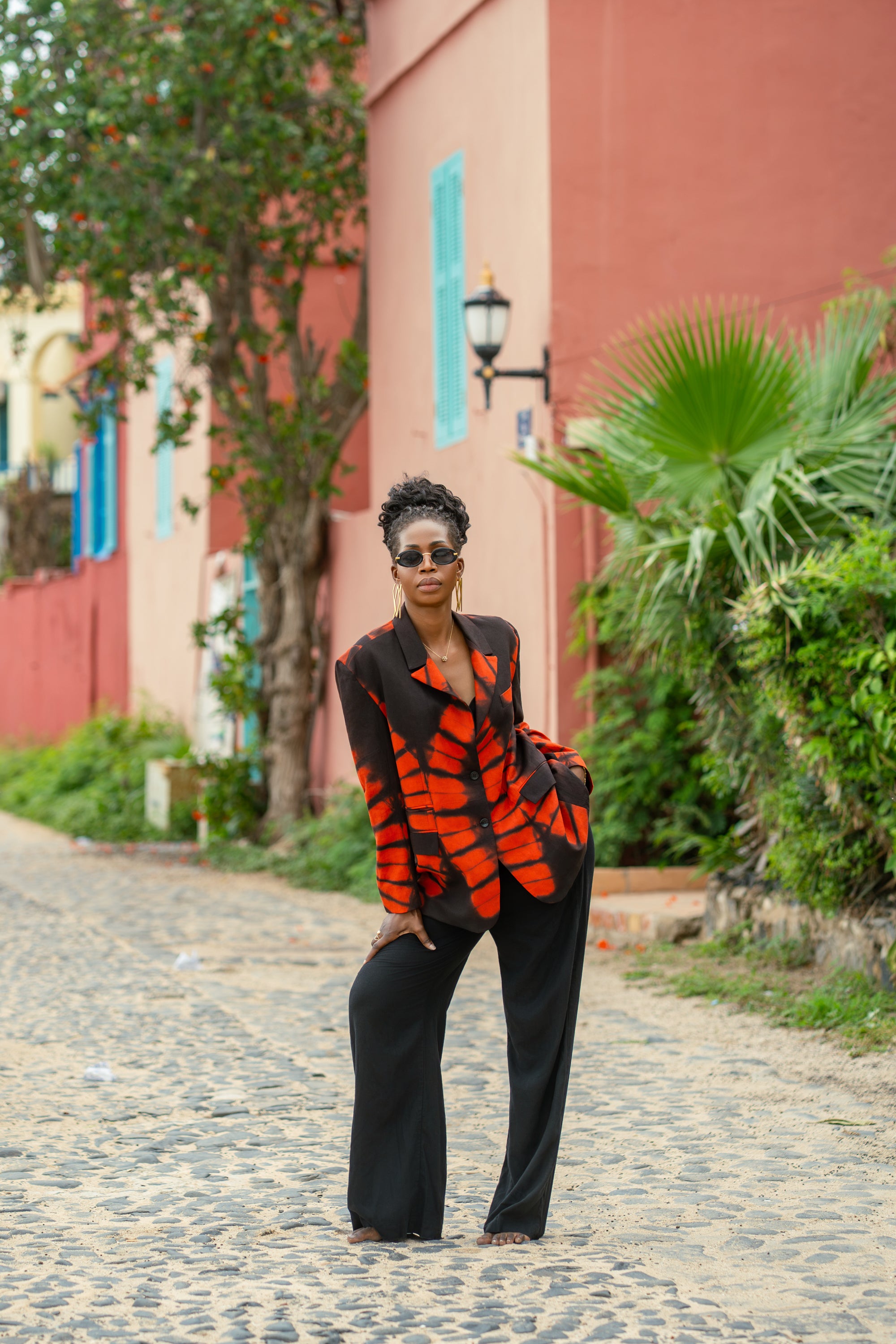 Ensemble Fatoumata orange-noir