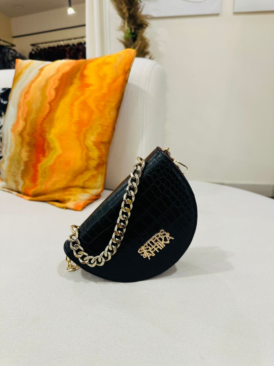 Bana mini bag noir croco