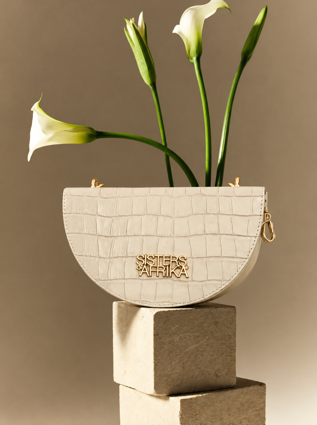 Bana mini bag créme croco
