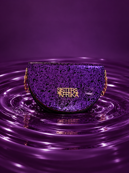 Bana mini bag violet métallisé