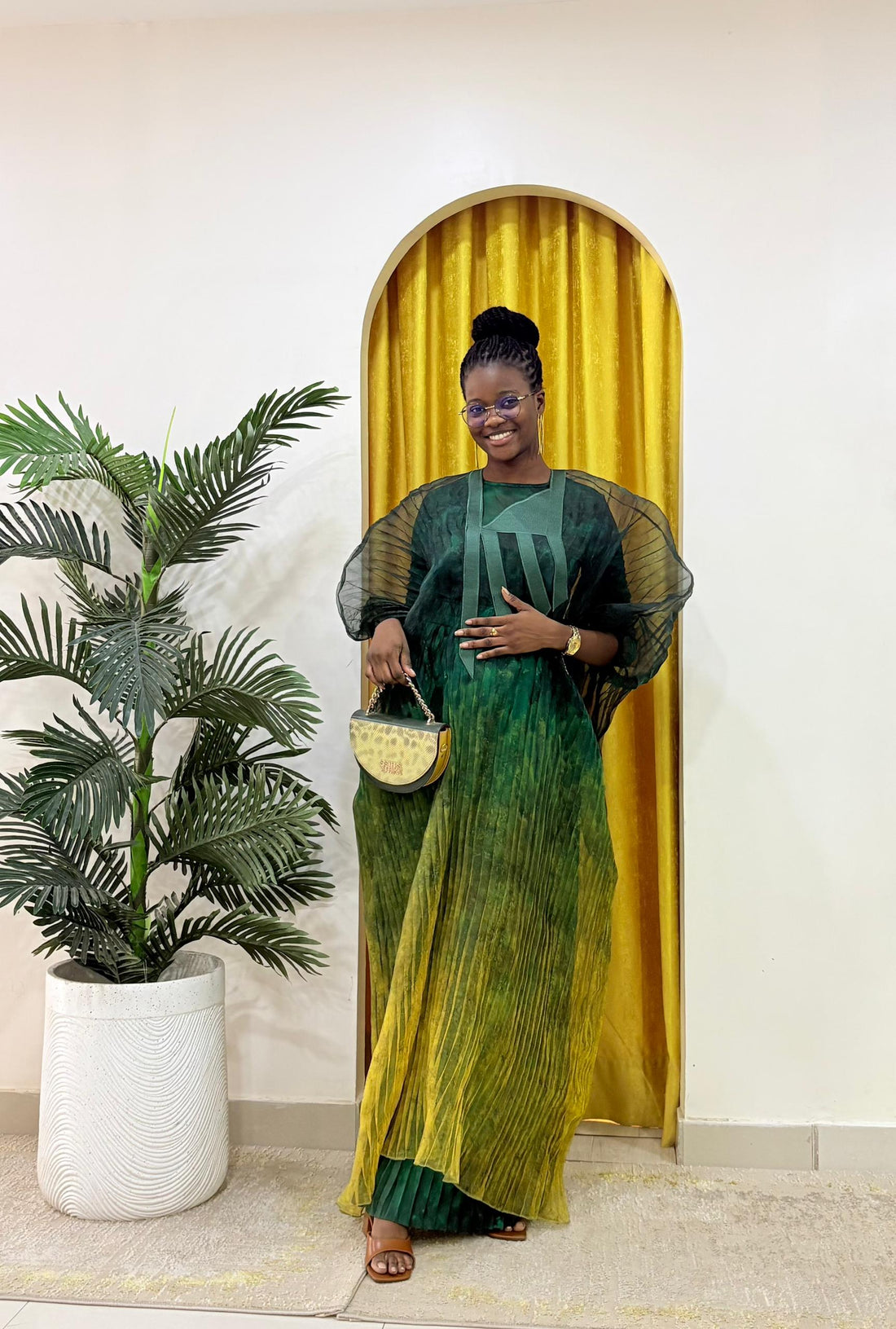 Boubou Fatouma plissé