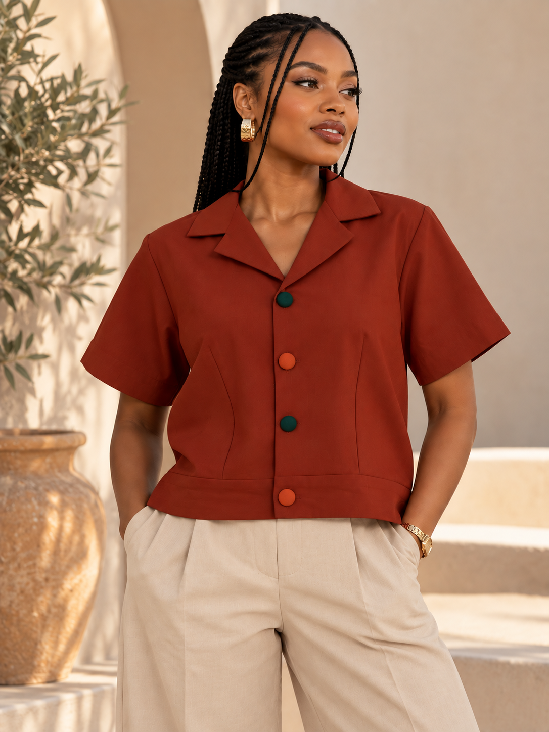 Chemise Stéphanie Brique
