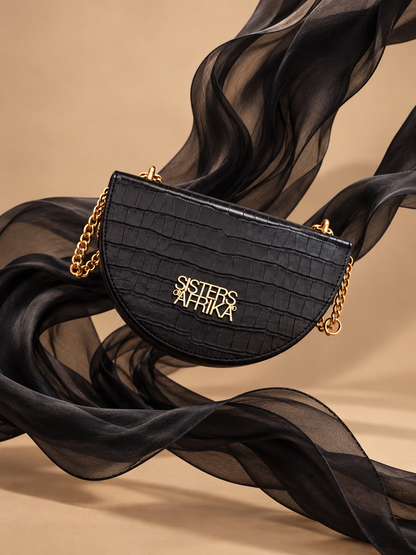 Bana mini bag noir croco