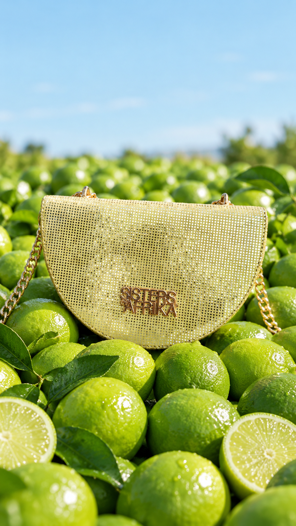 Bana mini bag vert métallisé