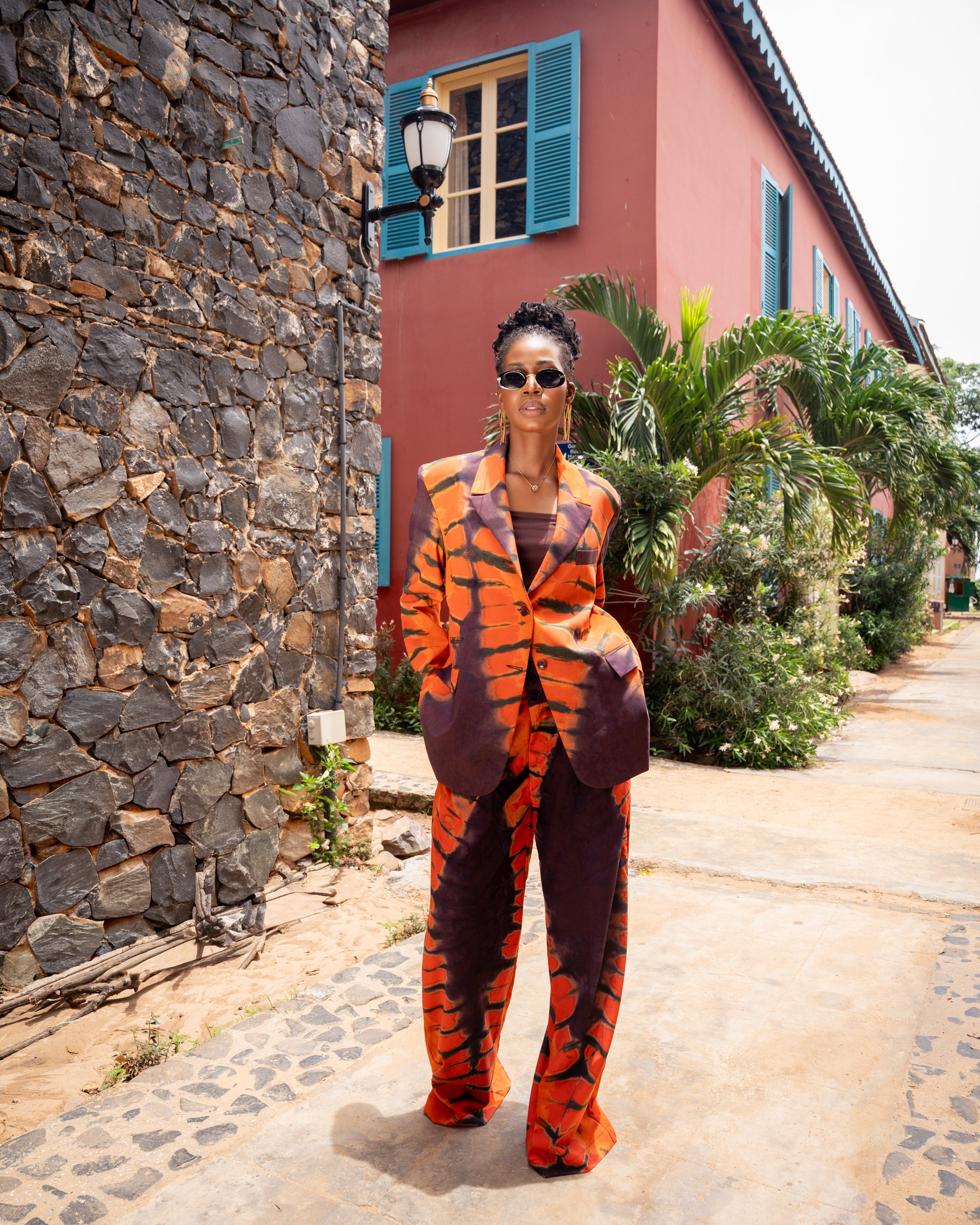 Ensemble Khadija orange
