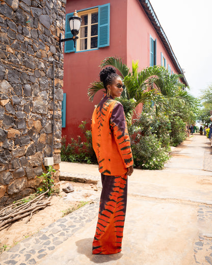 Ensemble Khadija orange