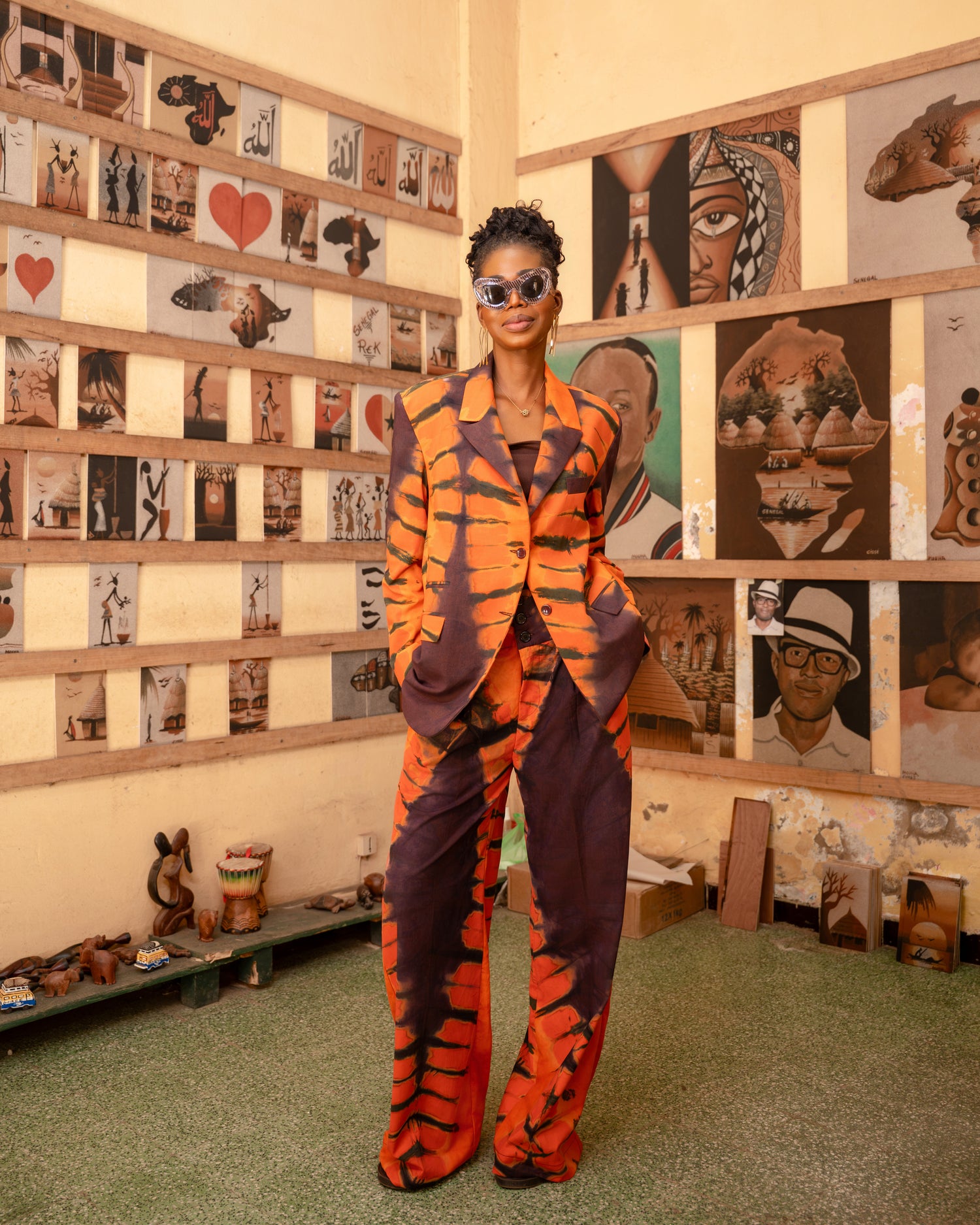 Ensemble Khadija orange