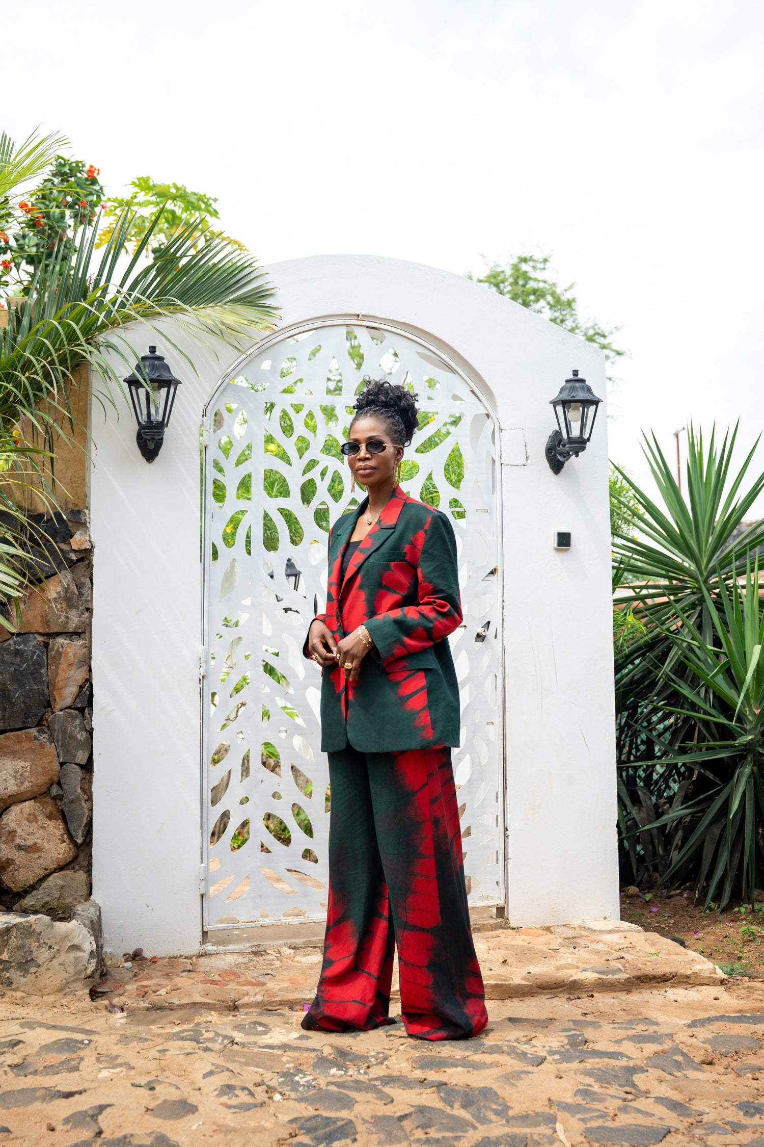 Ensemble Khadija rouge