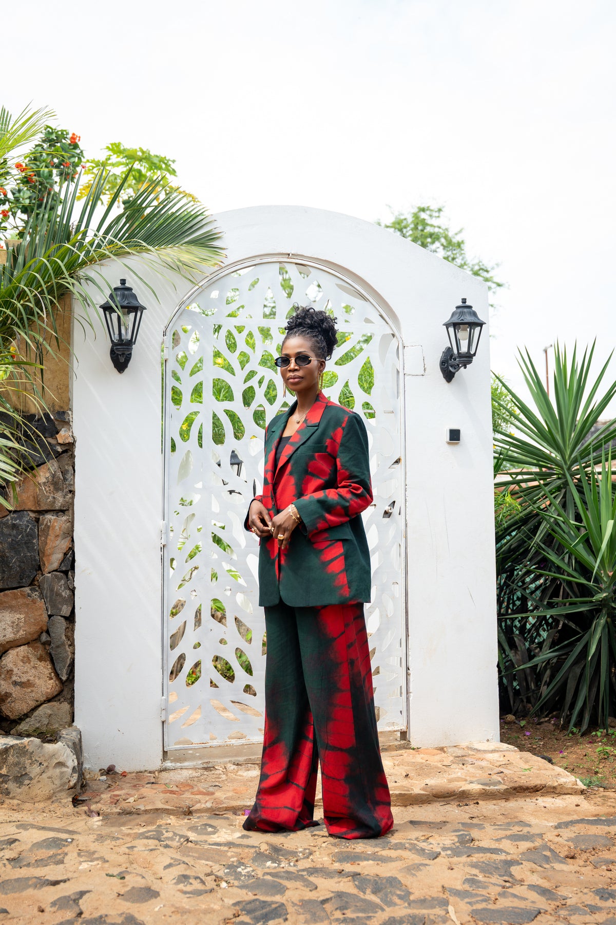 Ensemble Khadija rouge