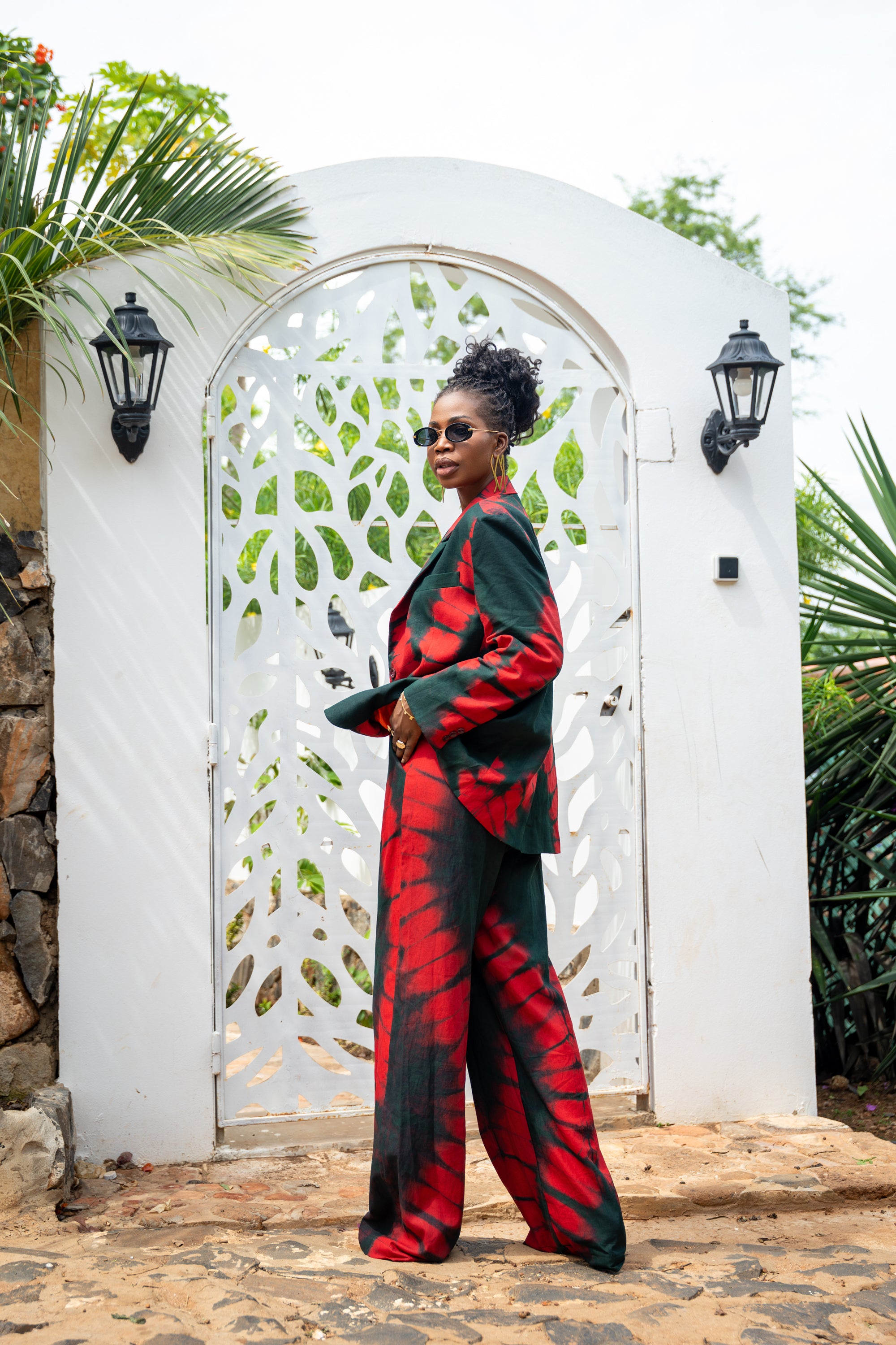 Ensemble Khadija rouge