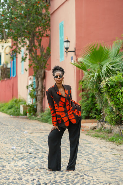Ensemble Fatoumata orange-noir