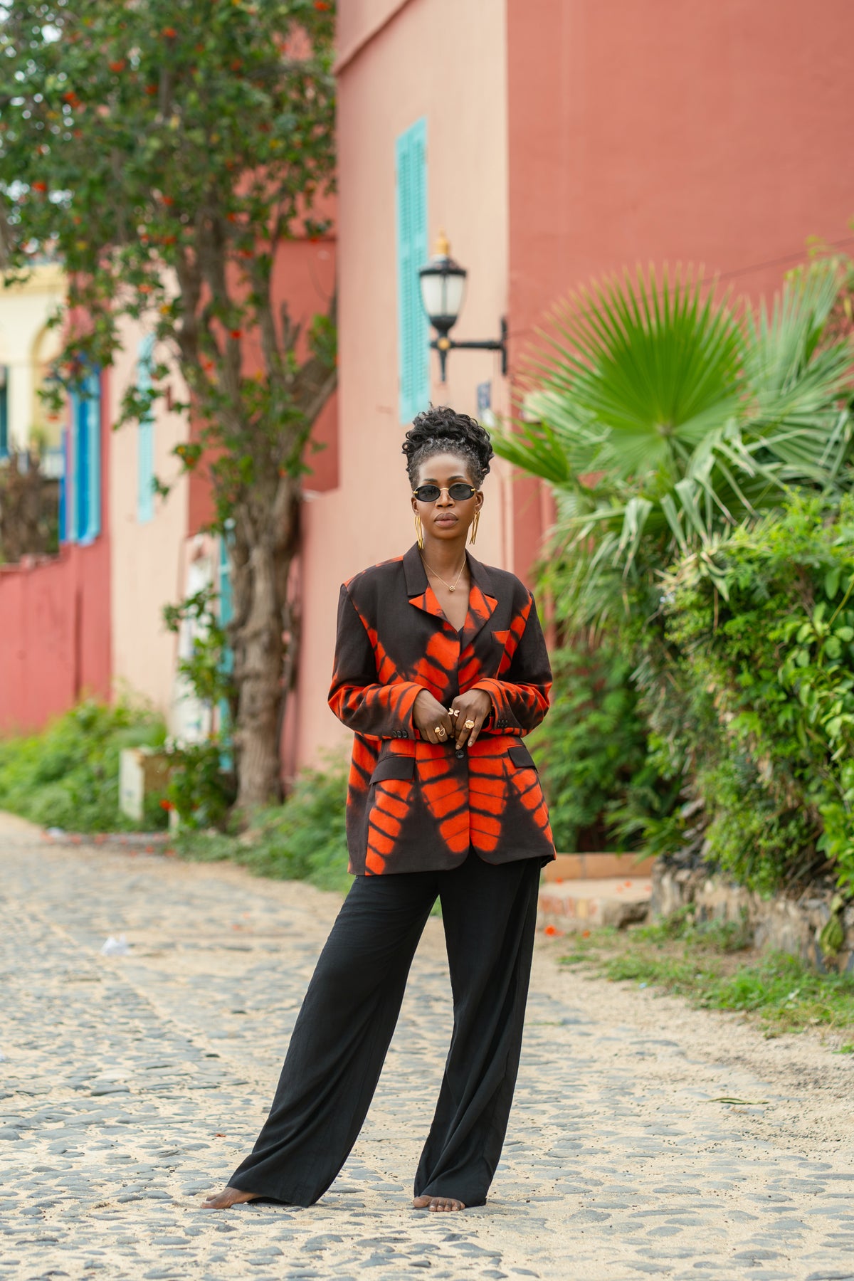 Ensemble Fatoumata orange-noir
