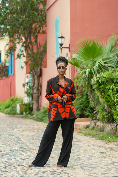 Ensemble Fatoumata orange-noir