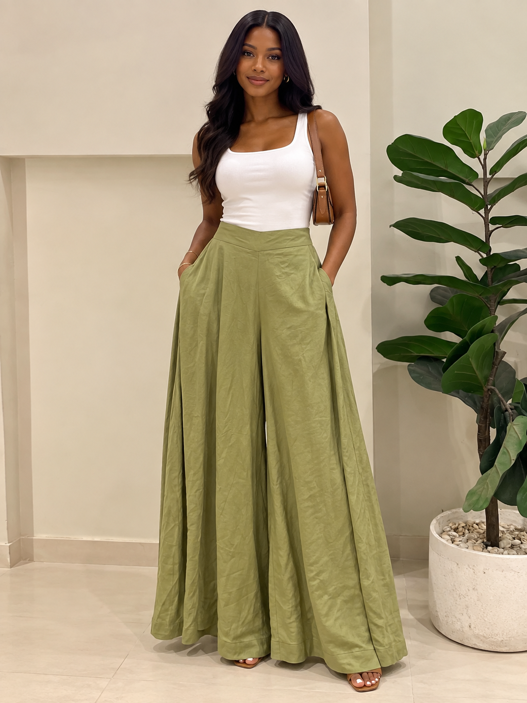 Pantalon Mariam vert