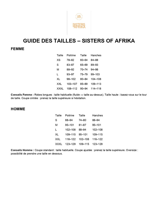 Guide Des Tailles – SOA