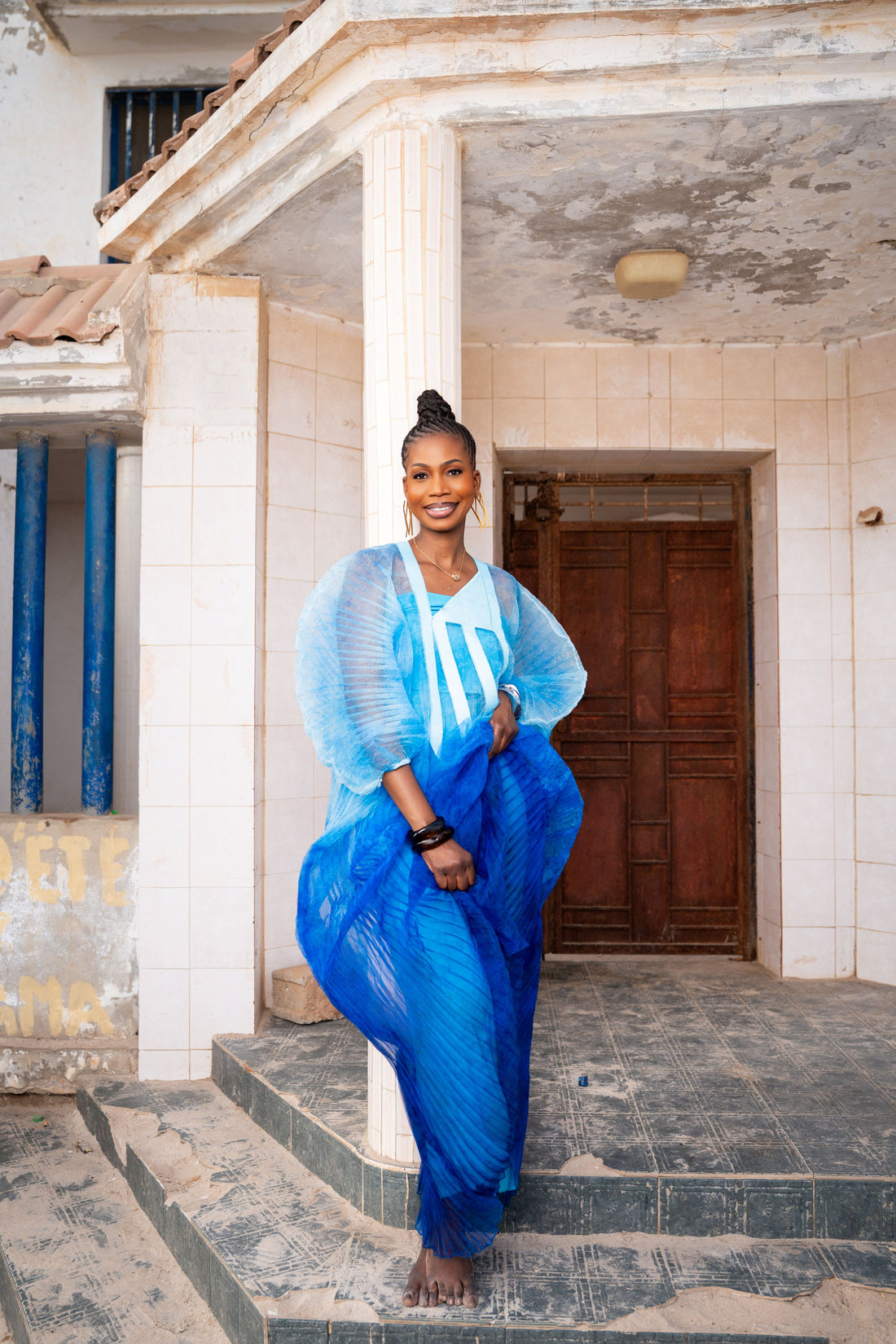 Boubou Fatouma plissé