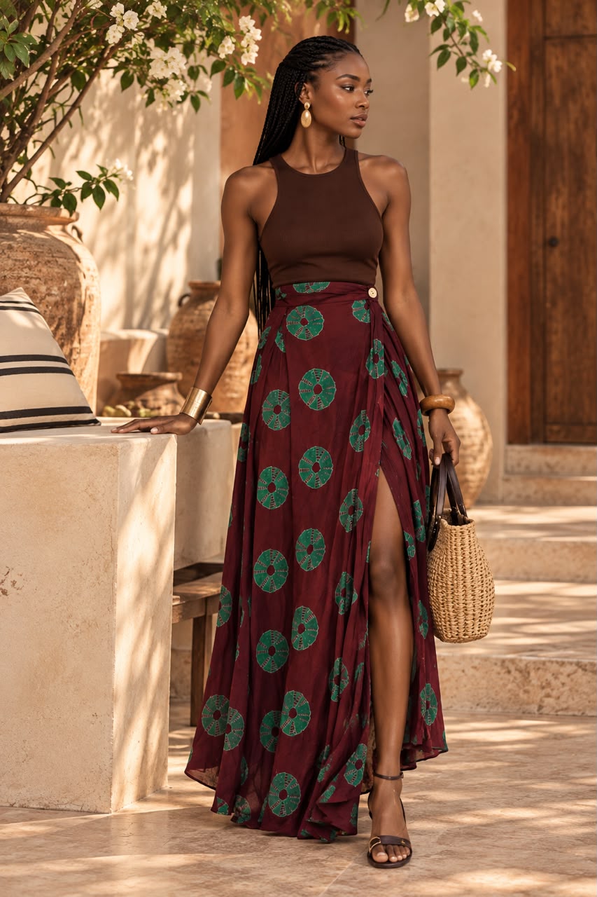 Jupe Scheena Marron